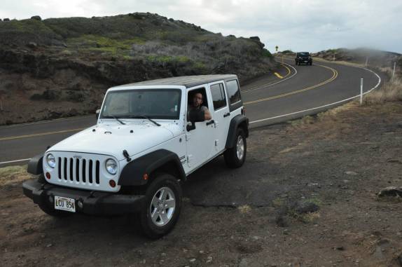 Passeando com nosso jipe em West Maui, no Havaí